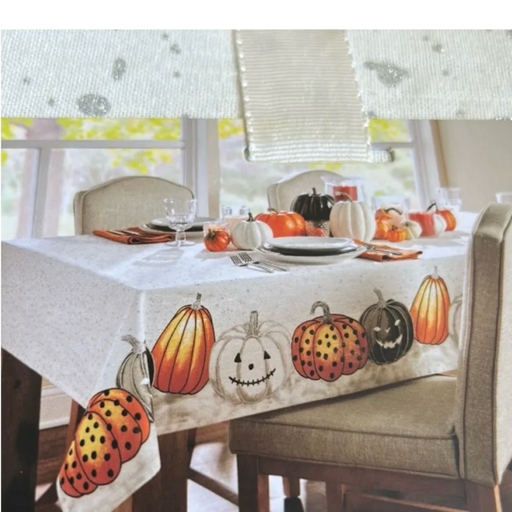 Halloween Pumpkin Tablecloth from Max Studio Home